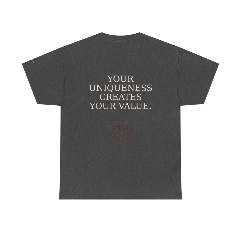 ETM Black Heavy Cotton Become Your Fullest Self Tee