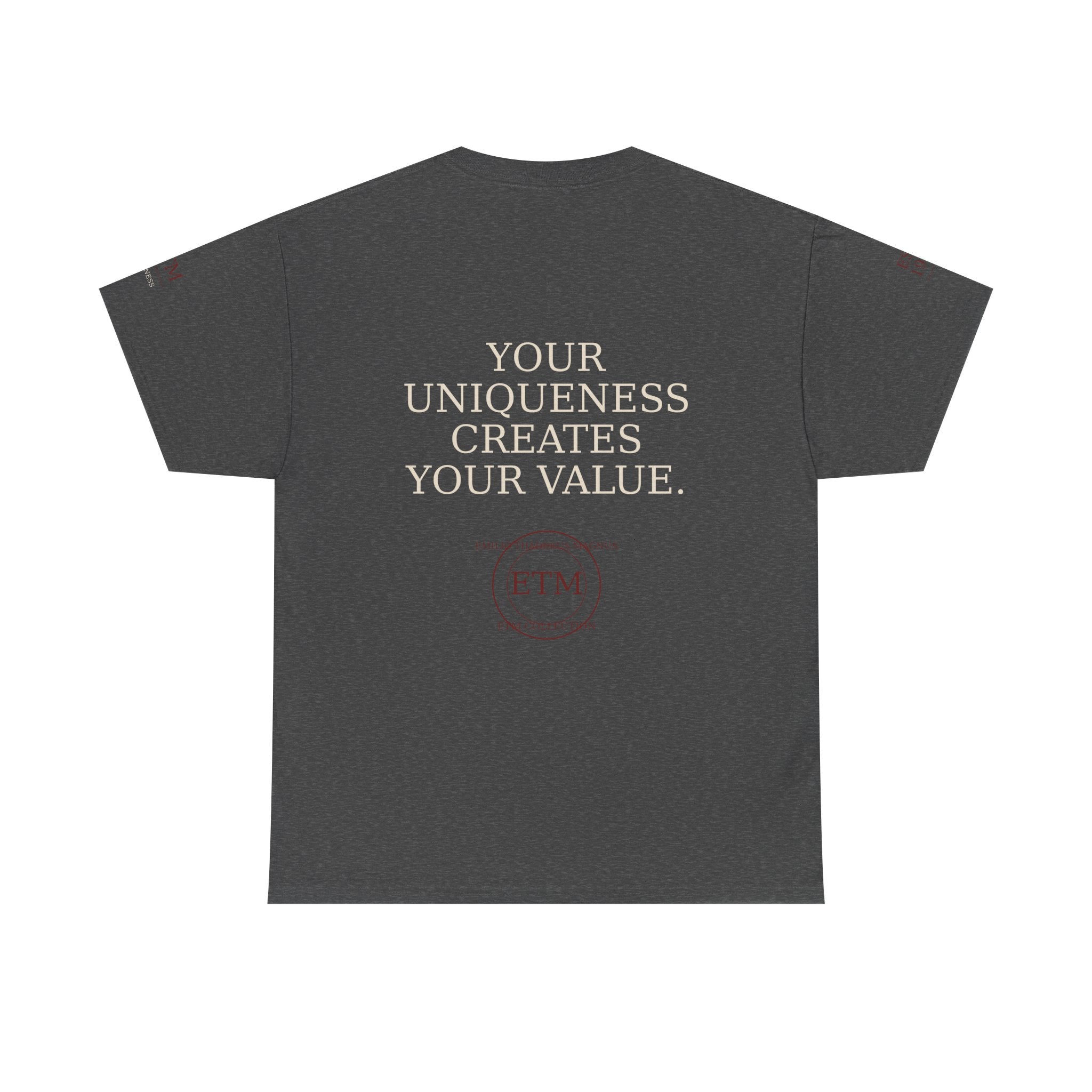 ETM Black Heavy Cotton Become Your Fullest Self Tee