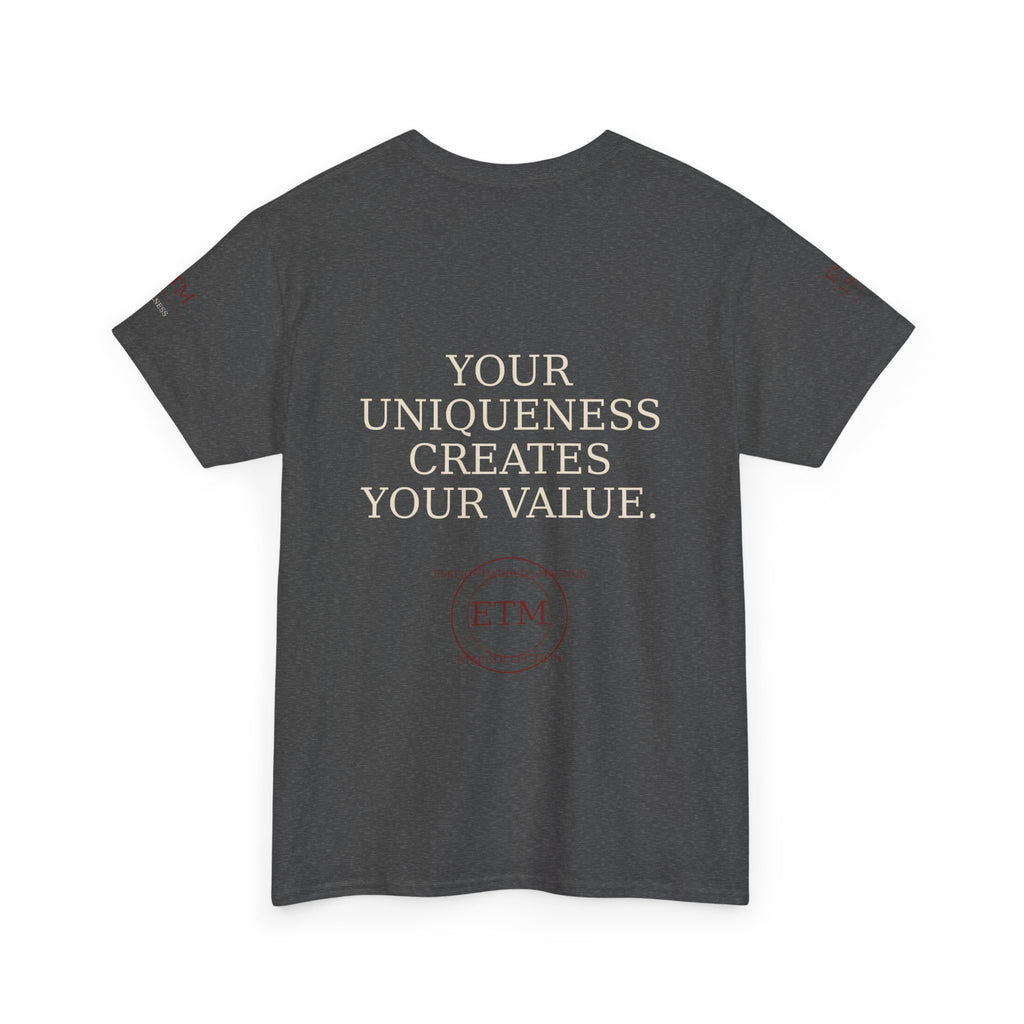ETM Black Heavy Cotton Become Your Fullest Self Tee