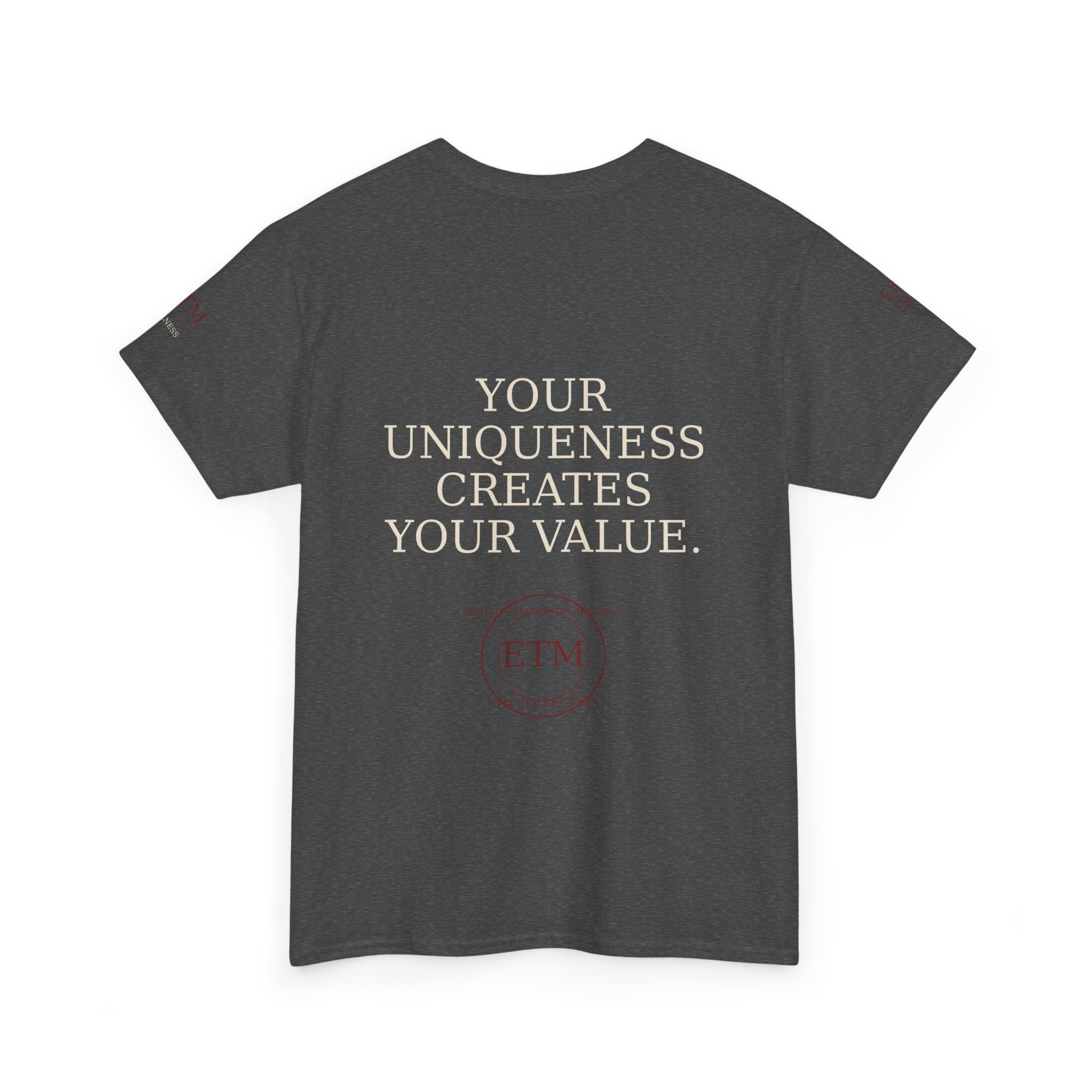 ETM Black Heavy Cotton Become Your Fullest Self Tee