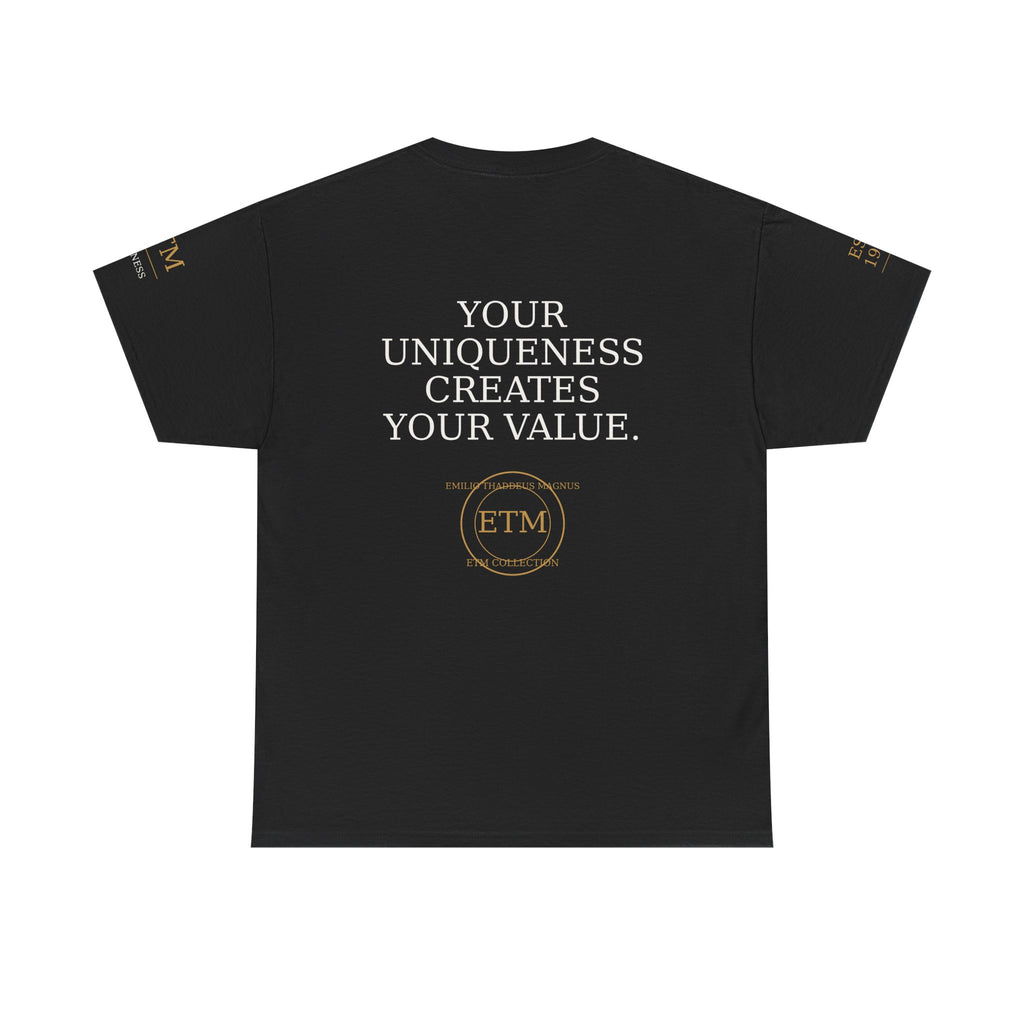 ETM Black Heavy Cotton Become Your Fullest Self Tee